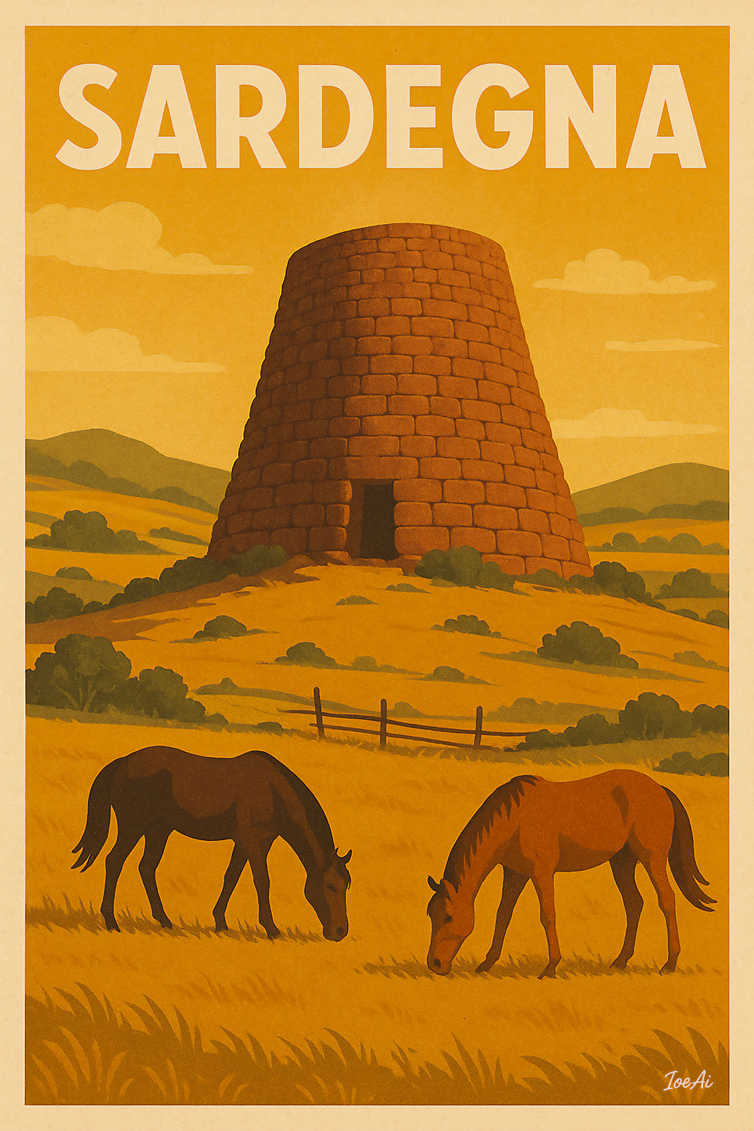Cavalli e nuraghe